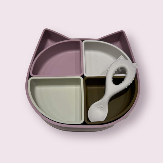 Silicone Cat Divider Plate-Purple